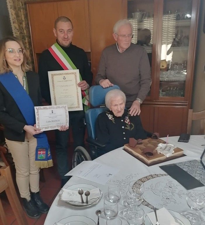 Lidia Bianco alla festa dei 100 anni