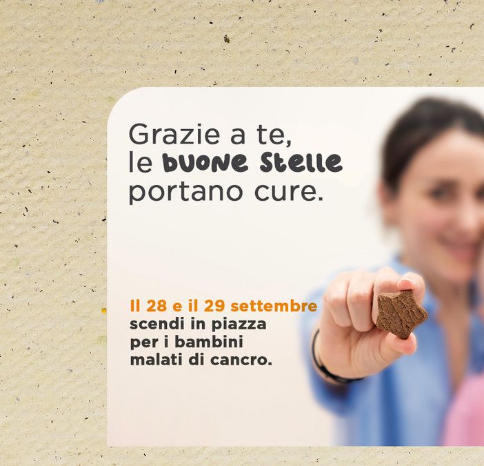 Soleterre ad Asti con i suoi biscotti solidali: le &quot;Buone Stelle&quot; per i bambini malati di cancro
