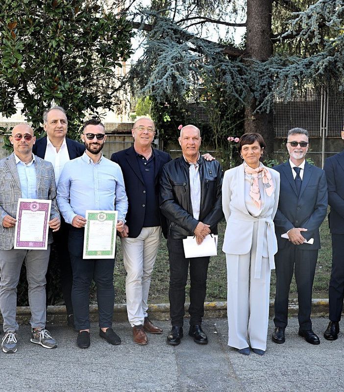 I premiati con il questore Di Donato (MerfePhoto)