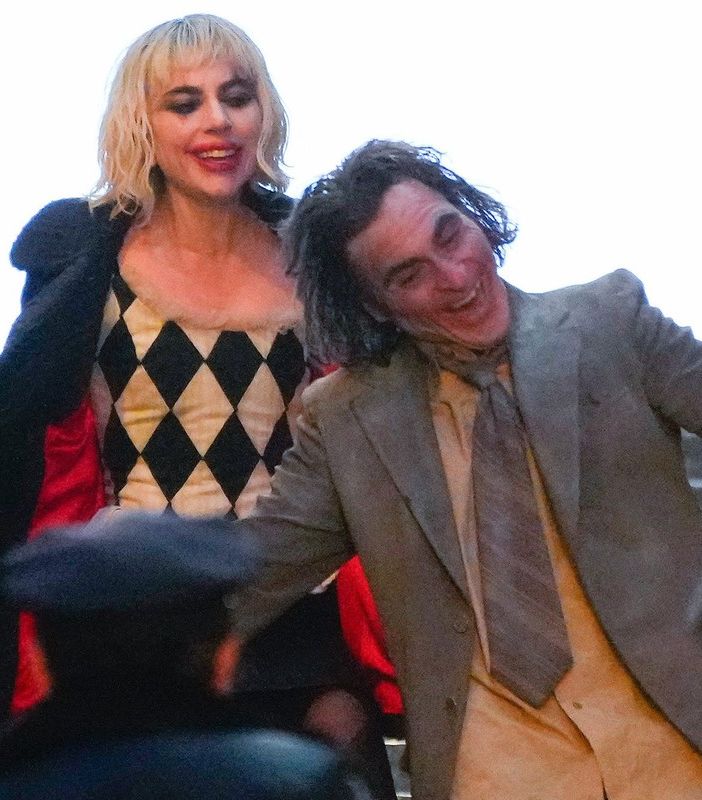 Joaquin Phoenix e Lady Gaga sul set di Joker: folie a deux