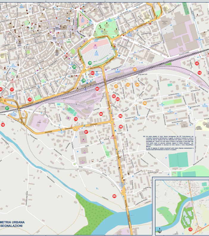 La mappa della viabilità alternativa (versione in alta definizione in pdf allegata all'articolo)