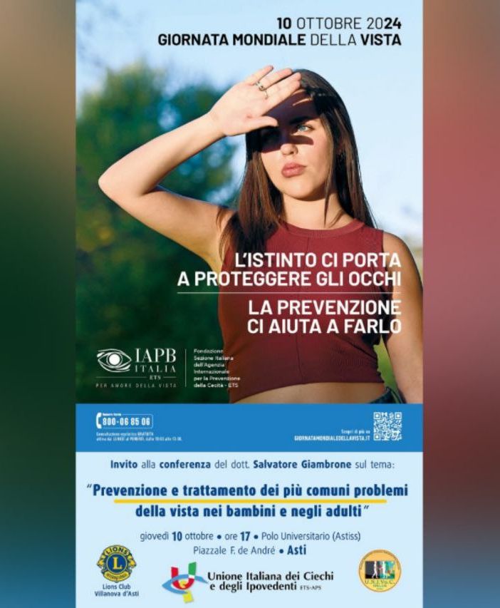 Il Polo Universitario di Asti ospiterà una conferenza sui problemi della vista