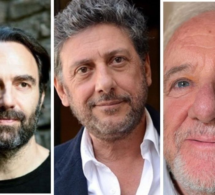 Nel collage fotografico Neri Marcore', Sergio Castellitto e Cochi Ponzoni