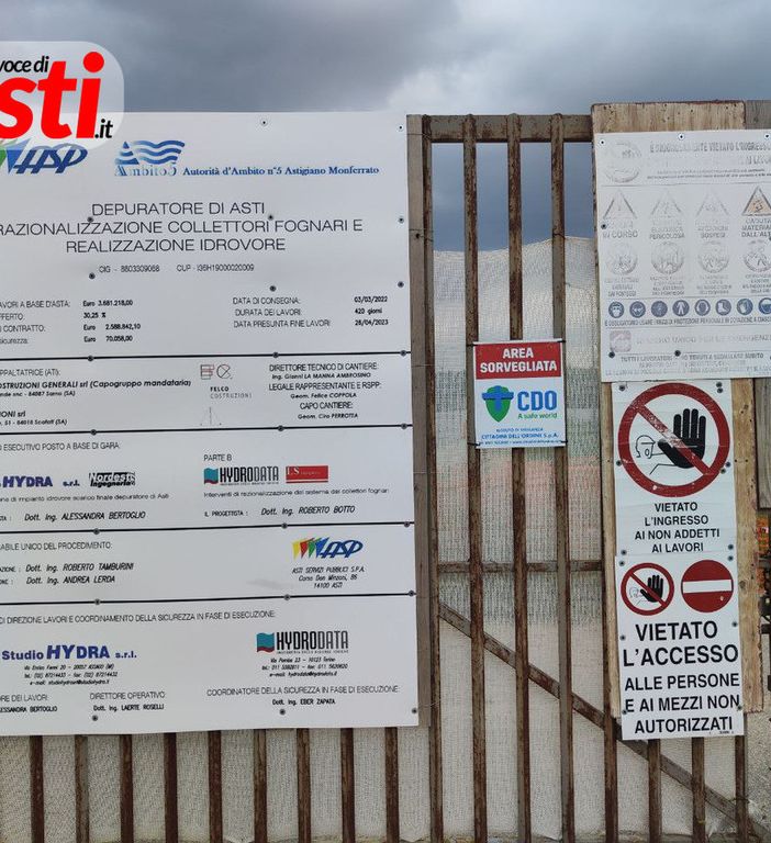 Lavori al depuratore di Asti: chiusura alla viabilità pedonale, da domani, per circa sei mesi
