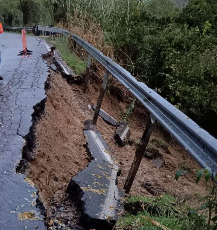 La frana di sabato scorso a Rocca d'Arazzo