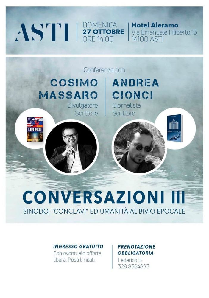 Domenica 27 all'Hotel Aleramo di Asti arriva &quot;Conversazioni III&quot;
