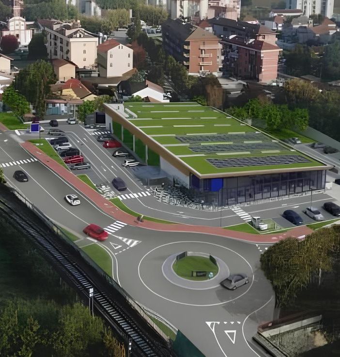 Il rendering del progetto dell'ex Mulino