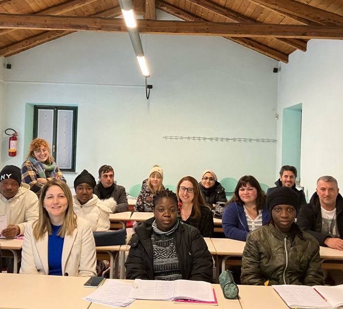 Allievi del Cpia con il sindaco Macchia