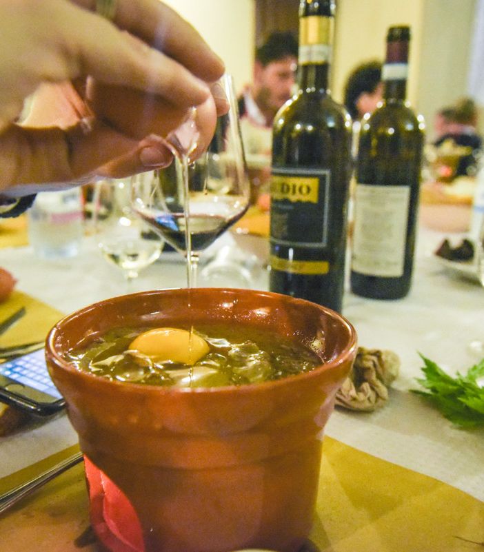 Finale in &quot;gloria&quot; con uovo e... Tartufo