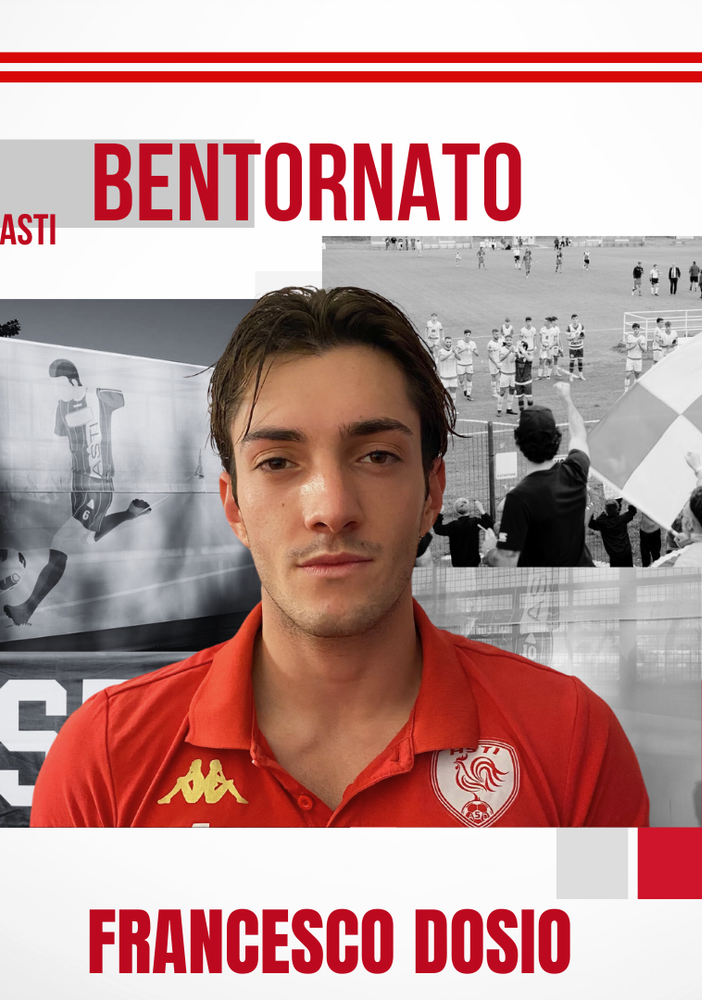 Non si ferma il mercato in casa Asti Calcio: Francesco Dosio torna a vestire biancorosso