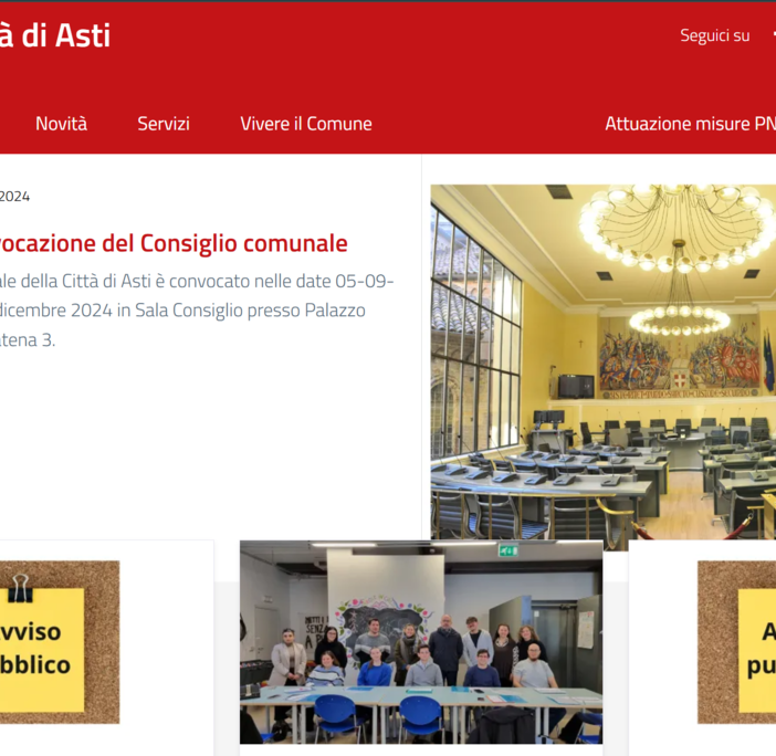 La home page rinnovata nella grafica e nei contenuti