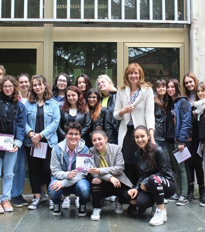 Daniela Campasso e gli studenti del Monti