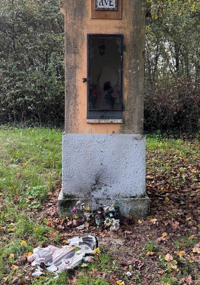 Alcune immagini del vandalismo