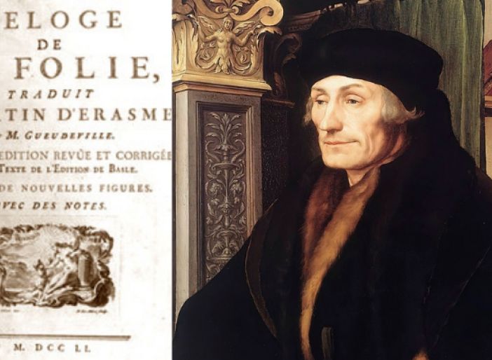 Erasmo da Rotterdam (1466 o 1469 - 1536), autore di Elogio della follia