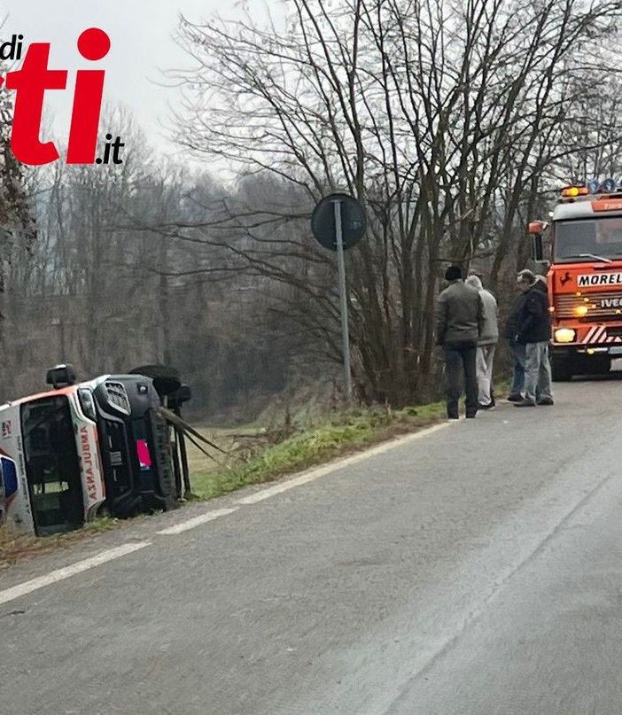 Un'immagine dell'incidente avvenuto sabato mattina