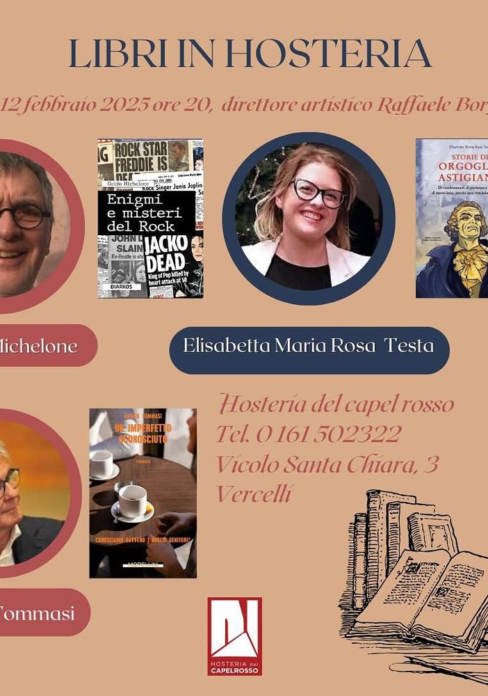 La locandina della presentazione di mercoledì a Vercelli