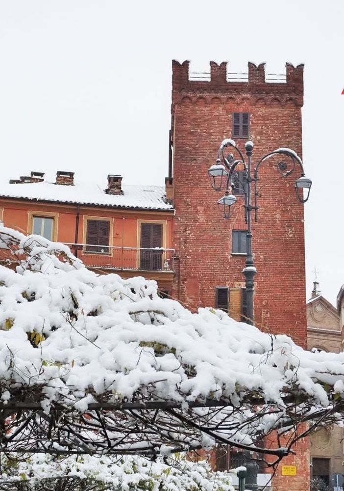 Una delle ultime nevicate ad Asti (Merphefoto)