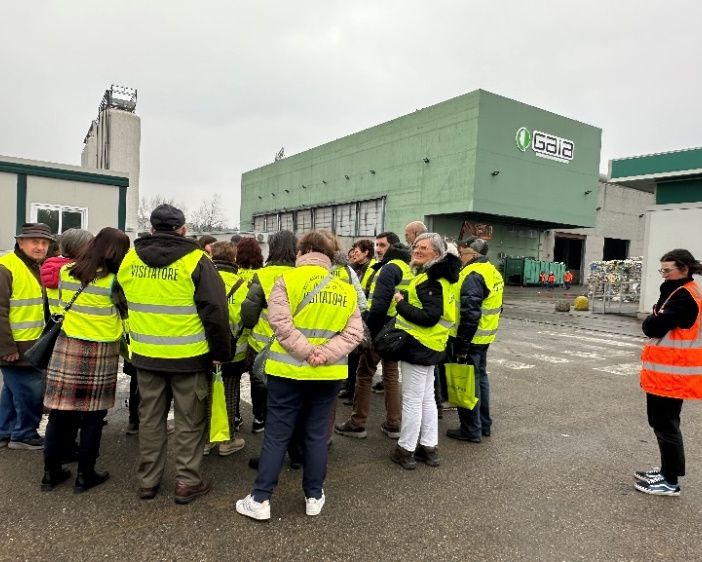 I gruppi in visita al Polo di trattamento rifiuti ad Asti