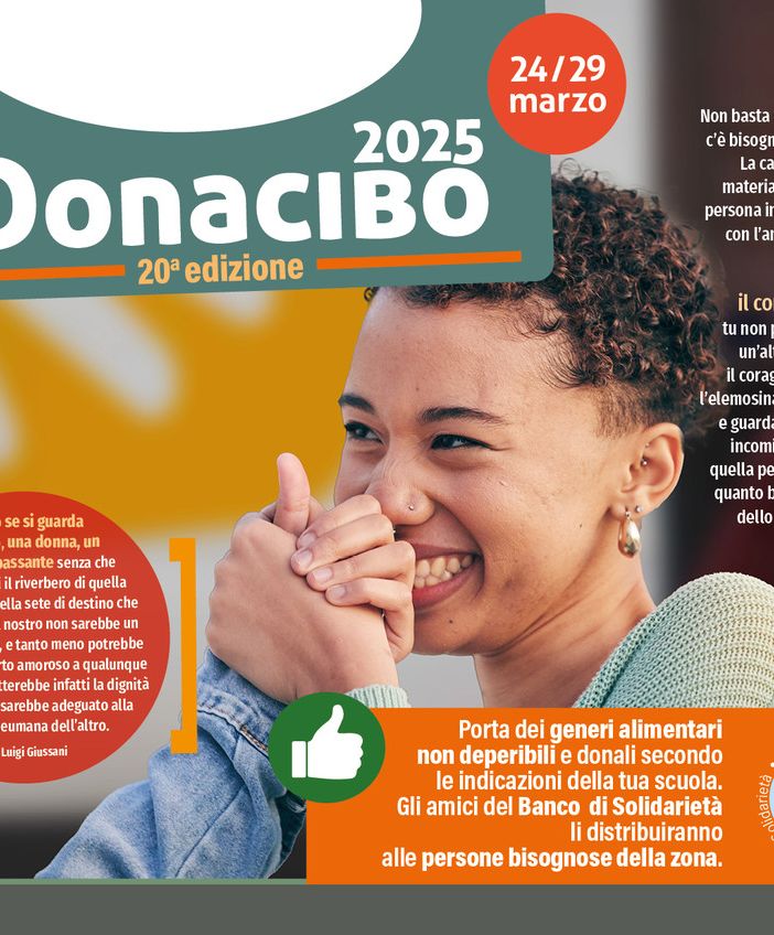 Torna il &quot;Dona Cibo&quot;: settimana di solidarietà nelle scuole per le famiglie in difficoltà
