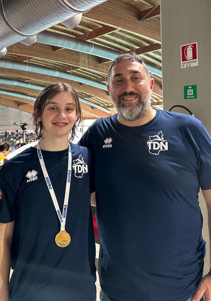 Lucia Tassinario con il suo allenatore Pino Palumbo