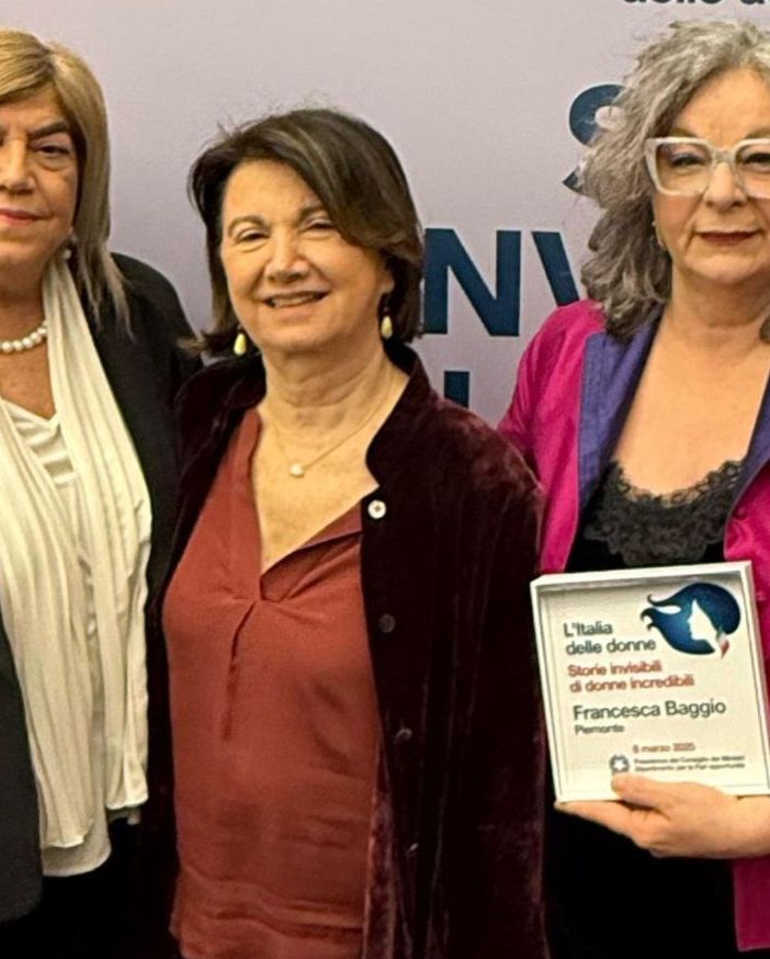 Il Piemonte premiato a Roma con la biografia di Francesca Baggio