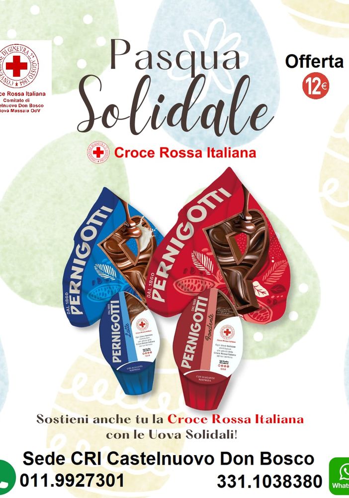 Castelnuovo Don Bosco: in piazza Dante lo stand delle uova solidali della Croce Rossa