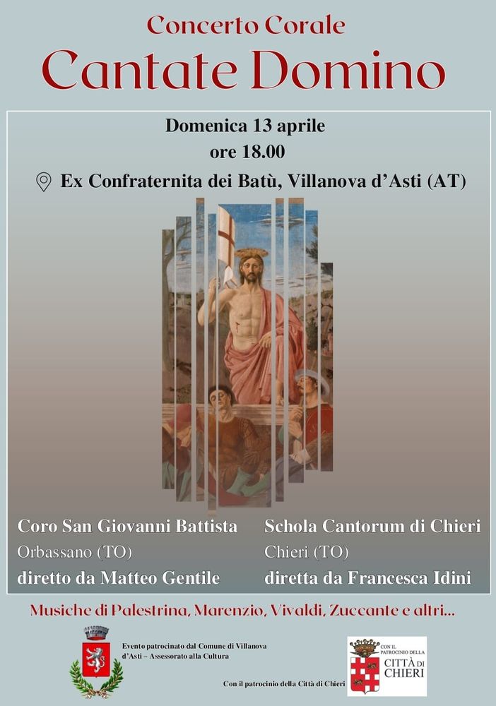 Villanova d’Asti, un concerto gratuito per celebrare la Pasqua