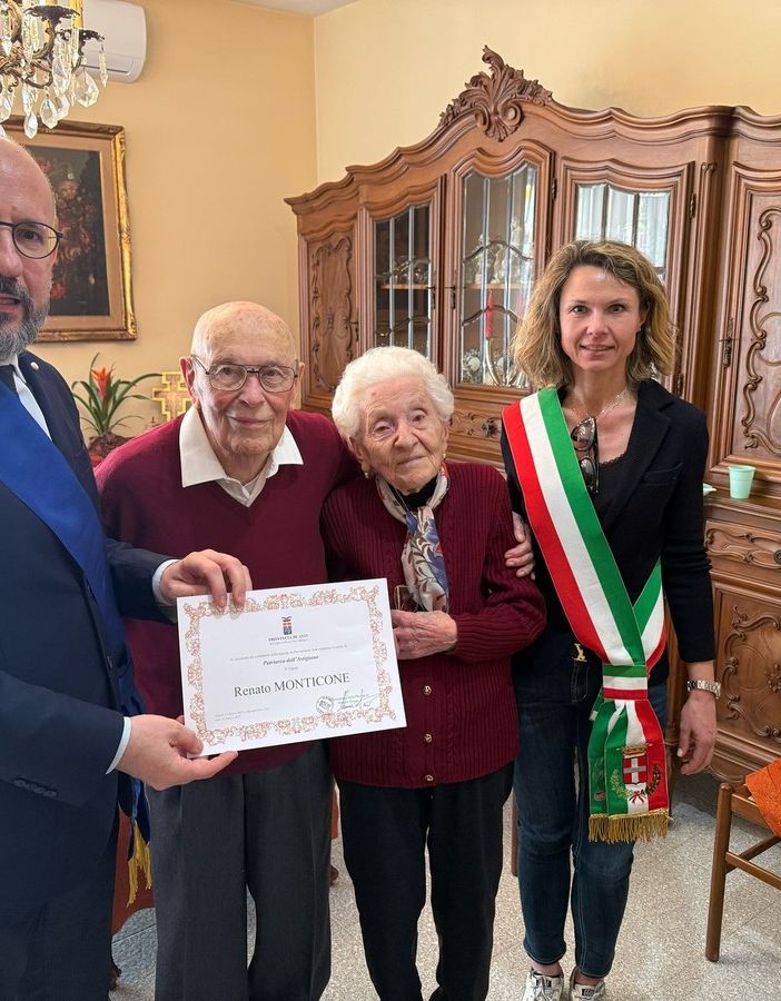 Renato Monticone compie 100 anni: festa per il nuovo patriarca dell'Astigiano