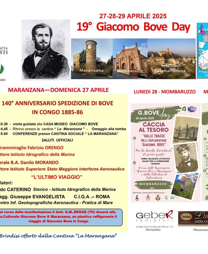 Giacomo Bove Day 2025: tre giorni per celebrare l’esploratore e il territorio