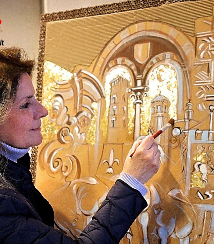 Marisa Garramone nel suo atelier (Merphefoto)