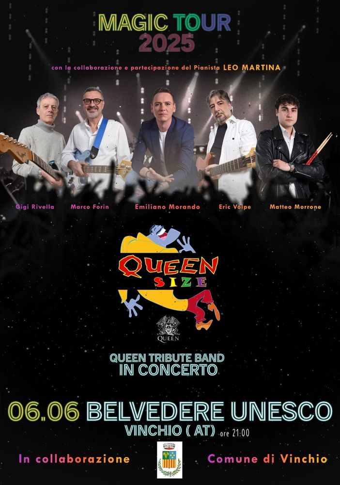 Queen Size in concerto a Vinchio: il debutto del “Magic Tour 2025”