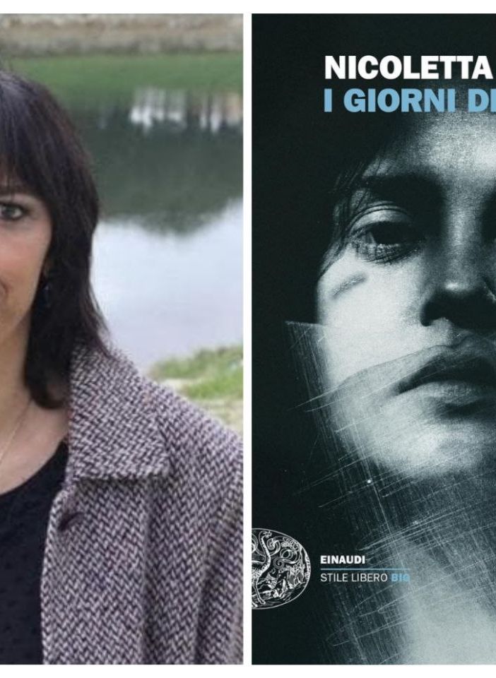 Nicoletta Verna e la copertina del suo romanzo