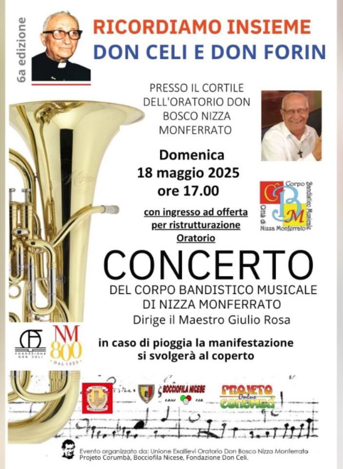 Nizza Monferrato ricorda don Celi e don Forin con un concerto e l'inaugurazione di un parco giochi