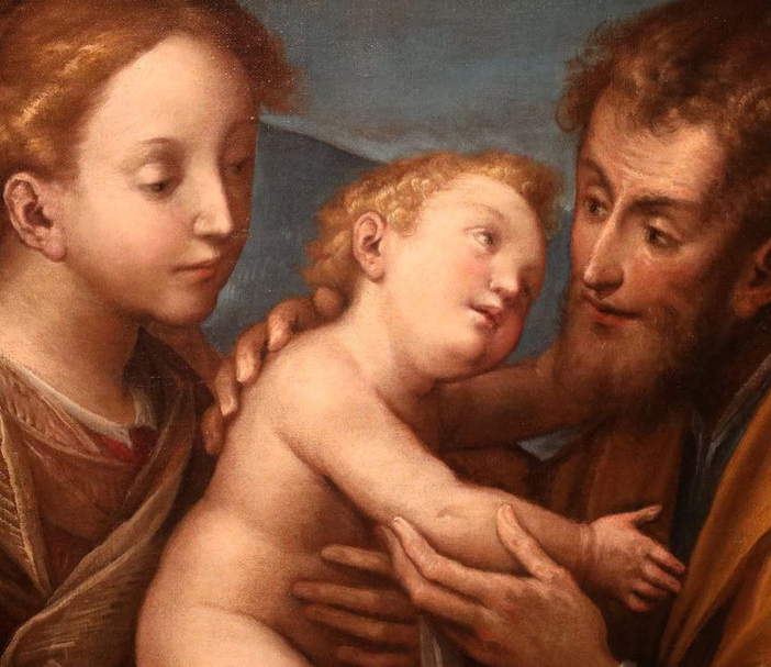 Particolare di una delle opere di Guglielmo Caccia esposte a Palazzo Mazzetti
