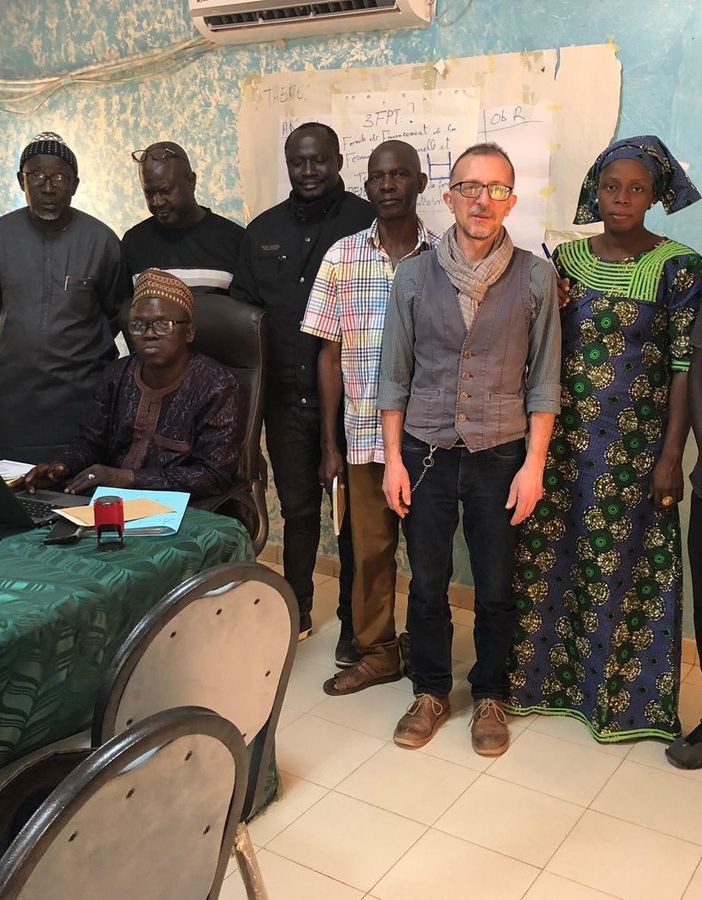 Gruppo di lavoro in Sénégal: Referenti progetto CPAS insieme ai partner di Ouonk e Coubalan