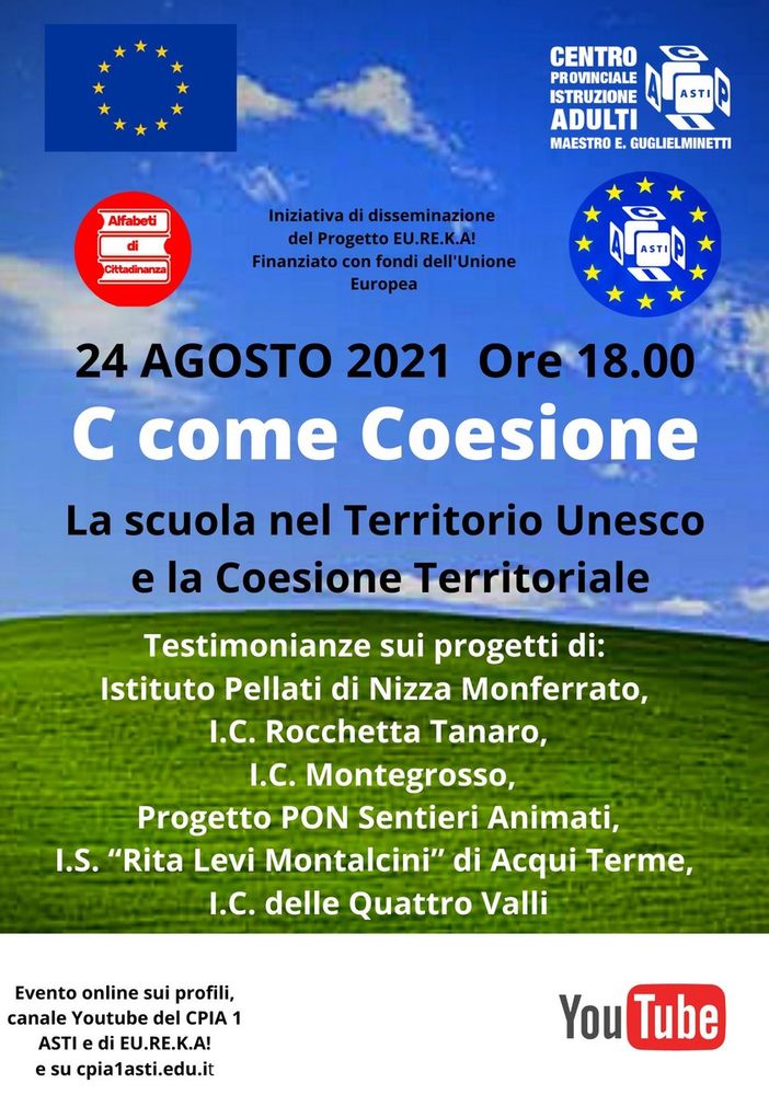 La rassegna di eventi web di “Alfabeti di cittadinanza” del CPIA di Asti incontra le esperienze formative del Progetto EU.RE.K.A!