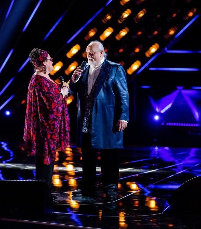 Una delle esibizioni del duo astigiano a The voice Senior