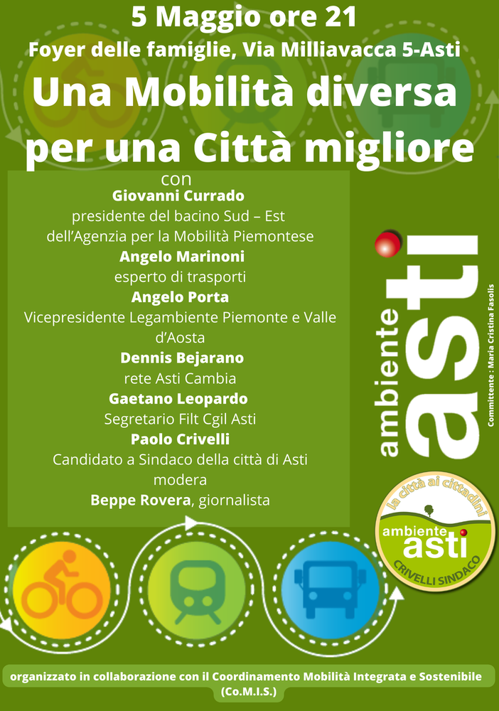 La locandina dell'incontro in programma giovedì