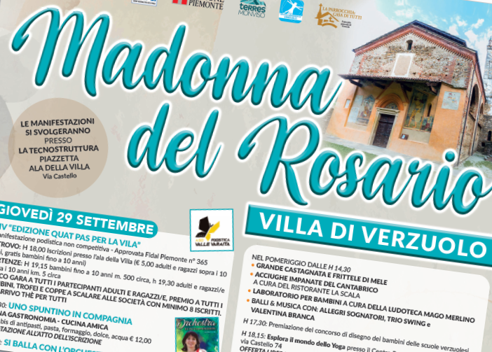 Come da tradizione, torna la Festa della Madonna del Rosario nel borgo antico di Verzuolo domenica 2 ottobre