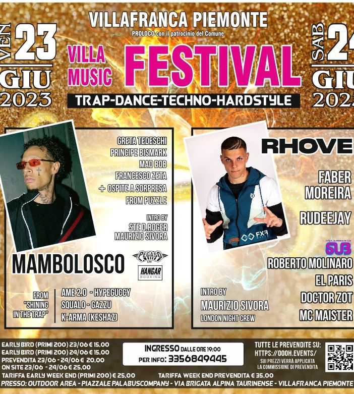 Trap, dance, techno e hardstyle: è in arrivo il Villa Music Festival