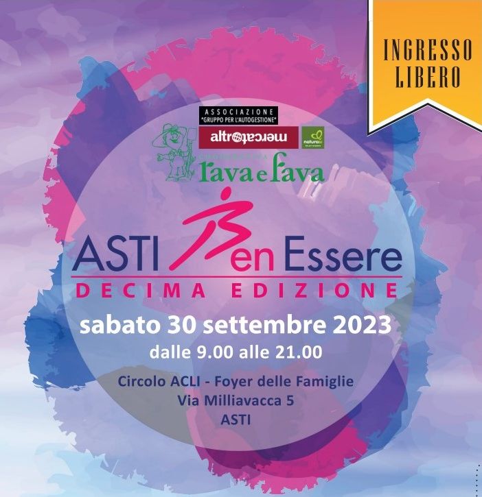 Decima edizione per &quot;ASTI Ben ESSERE&quot;, giornata dedicata alla cura di sé in chiave olistica