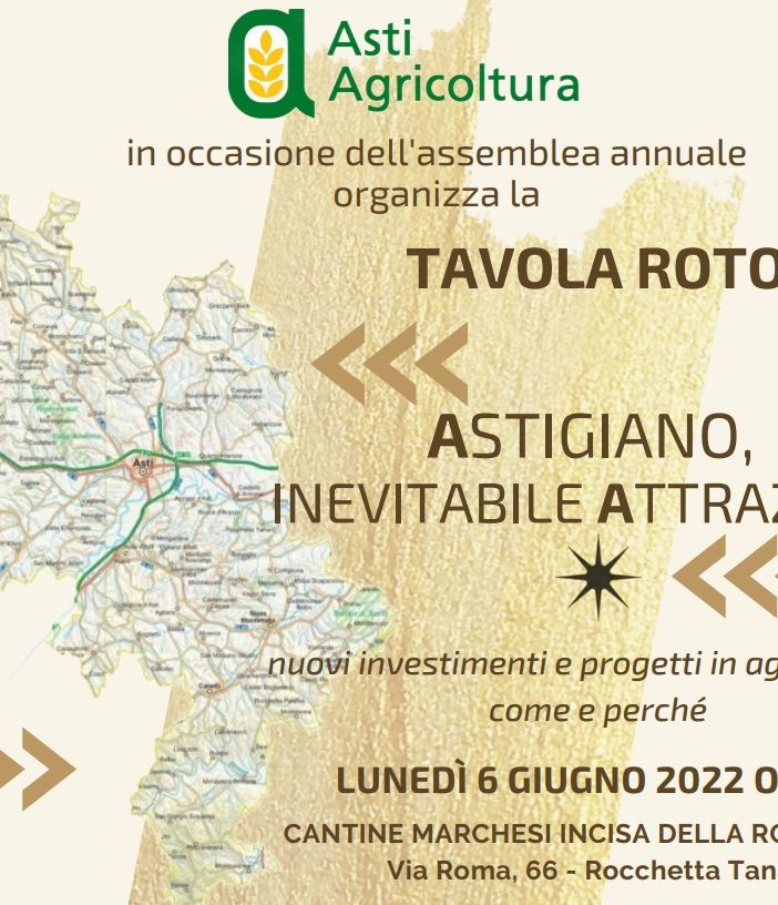 &quot;Astigiano, inevitabile attrazione, i nuovi investimenti e progetti in agricoltura, come e perché”, talk show di Asti Agricoltura