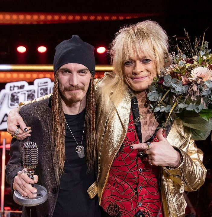 Andrea Brosio (a sinistra) con Michael Monroe