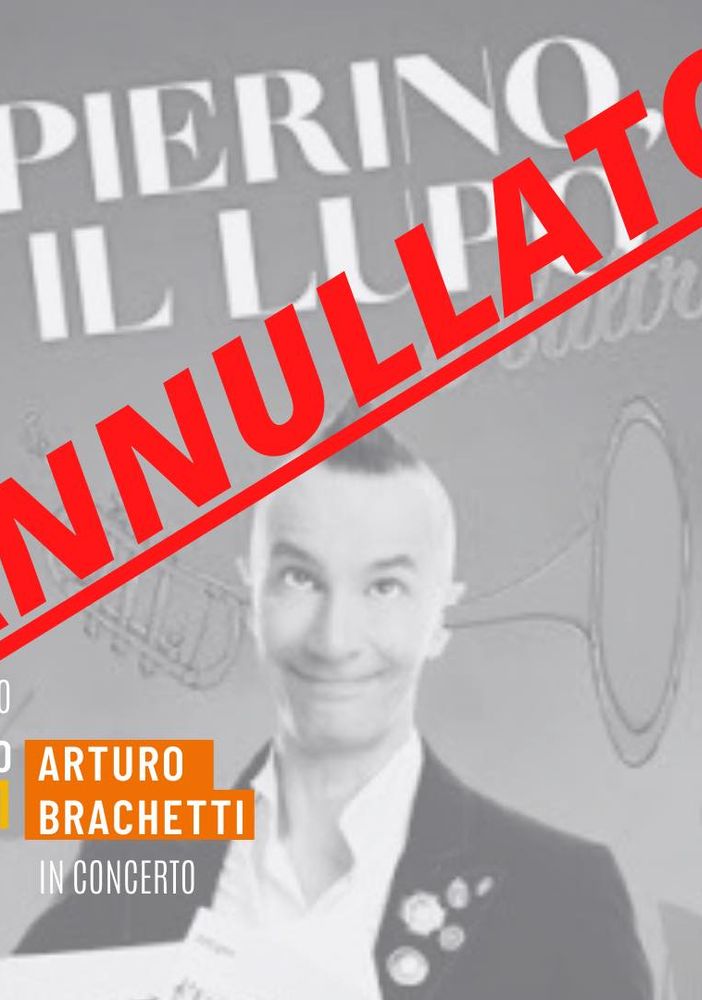 Locandina annullamento dello spettacolo di Arturo Brachetti
