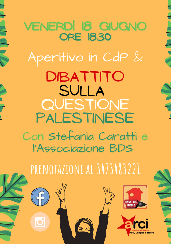 Domani alla Casa del Popolo un approfondimento sulla questione palestinese