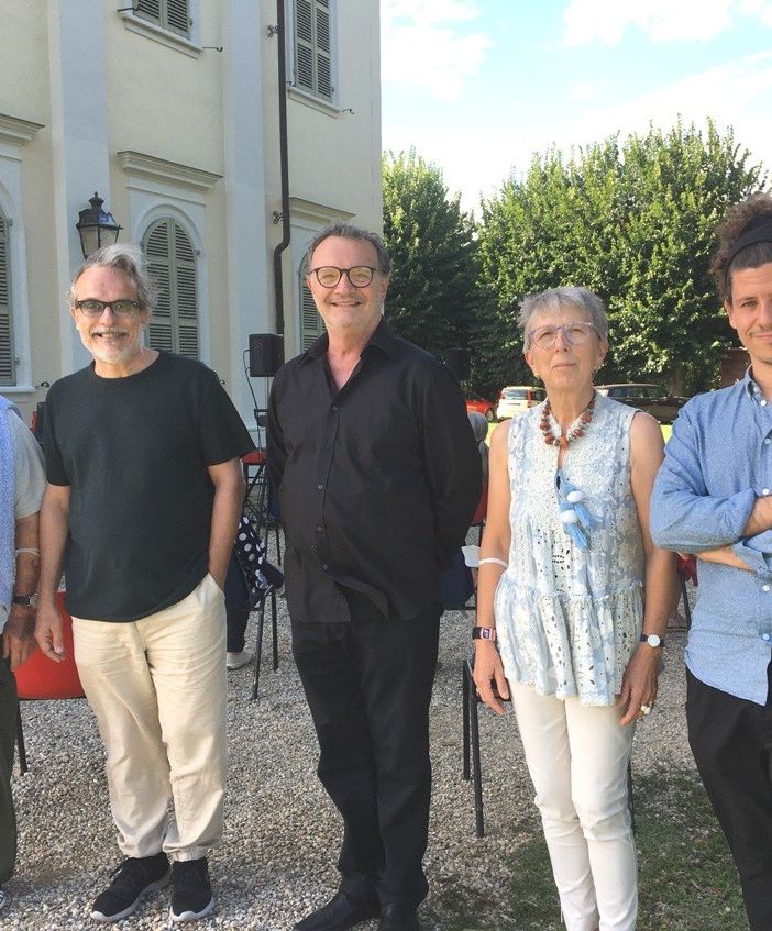 Happy Ruggiero (a sinistra), Mario Nosengo, Mirella Torta al debutto di &quot;senzasipario&quot; con Francesco Visconti e Lorenzo Morra