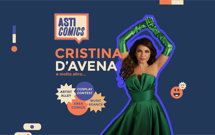 La D'Avena ritratta nel banner promozionale della manifestazione