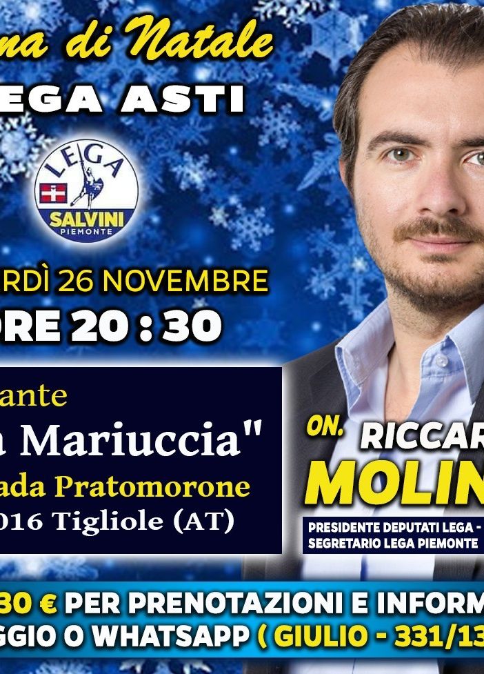 La locandina di presentazione della cena