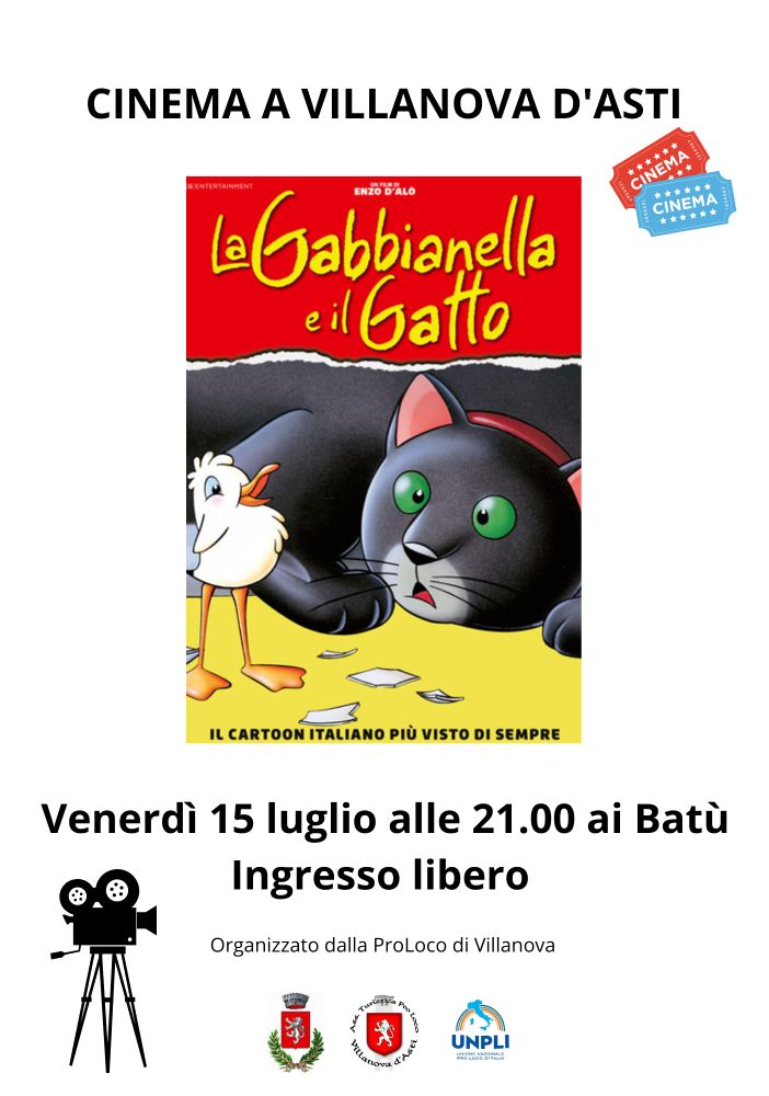 Cinema: &quot;La gabbianella e il gatto&quot;, venerdì sera a Villanova