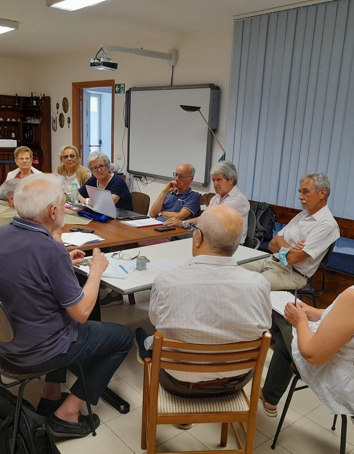 I dirigenti piemontesi durante una riunione del Centro di coordinamento Alzheimer